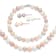 Rhodium Over Sterling Silver Multi-color Freshwater Pearl
Necklace/Bracelet/Earring Set