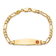 14k Yellow Gold Medical Soft Diamond Shape Red Enamel Flat Figaro Link
ID Bracelet