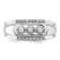 Rhodium Over 14K White Gold Lab Grown Diamond Men's Ring