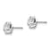 Rhodium Over 14k White Gold Polished Rose Post Earrings