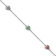 Rhodium Over Sterling Silver Red, Green and Blue Glass Heart with 1-inch
Extension Bracelet