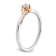 14K Two-tone White and Rose First Promise Polish Round Diamond Promise
Ring 0.11ctw