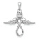 Rhodium Over 14k White Gold Diamond Infinity Angel Pendant