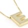 Block Letter E Initial Necklace In 10K Yellow Gold