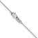 14K White Gold 0.5mm Octagonal Snake Chain Necklace