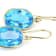 Swiss Blue Topaz 14K Yellow Gold Dangle Earring 14.00ctw