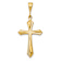 14k Yellow Gold Textured Passion Cross Pendant