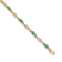 14k Yellow Gold and Rhodium Over 14k Yellow Gold Diamond and Emerald Bracelet
