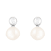 White Cultured Freshwater Pearl 14k White Gold Earrings 8-8.5mm