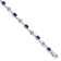 Rhodium Over 14k White Gold Blue Sapphire and White Sapphire Bracelet