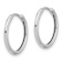 Rhodium Over 14k White Gold Polished 5/8" Hinged Hoop Earrings