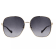 Gucci Gold Tone and Black Oversize Frame/ Gray Lens Sunglasses