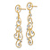 14k Two-tone Diamond-cut Filigree Dangle Earrings