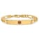 14k Yellow Gold Medical Red Enamel Figaro Link ID Bracelet