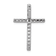 Rhodium Over 14k White Gold Diamond Cross Chain Slide Pendant