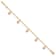 14K Two-tone Hearts Child's Puffed Heart Charm Bracelet