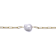 Pear Shape Freshwater Pearl Paperclip Link Bracelet In 14K White Gold
Over Sterling Silver