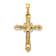 10k Yellow Gold and Rhodium Over 10k Yellow Gold 0.27 ctw Diamond
Filigree Cross Pendant