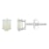 6x4mm Oval Opal 14k White Gold Stud Earrings