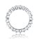 Oval CZ Band Ring In Rhodium Over Brass
