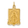 14k Yellow Gold Solid Polished and Satin Large Rectangle Framed
Miraculous Medal Pendant