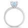 Aquamarine and Diamond 14K White Gold Engagement Ring 2ctw