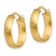 14k Yellow Gold 3/4" Small Satin Hoop Earrings