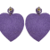 Off Park® Collection, Purple Seed Bead Heart Shape Earring