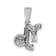 Rhodium Over 14K White Gold Diamond Capricorn Zodiac Pendant