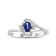 0.28ctw Sapphire and Diamond Ring in 14k White Gold