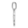 14K White Gold Diamond Letter Q Initial Pendant