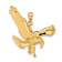14k Yellow Gold Textured Eagle Landing Pendant