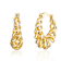 Twisted Halo Hoop Earrings In 14K Gold Over Brass
