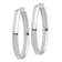 Rhodium Over 14k White Gold 1 3/4" High Polished Oval Hoop Earrings