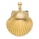 14k Yellow Gold Textured Scallop Shell Pendant