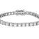 White Cubic Zirconia Rhodium Over Brass Asscher Cut Tennis Bracelet 20.00ctw
