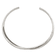 Rhodium Over Sterling Silver Plain 3mm Hammered Bands Cuff Bracelet