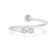 Lab Grown Diamond Bypass Rhodium over Sterling Silver Open Ring