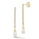 Sterling Statements 14K Yellow Gold Over Sterling Silver Freshwater
Pearl Tennis Dangle Earrings