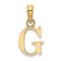 14k Yellow Gold Polished Block Letter G Initial Pendant
