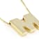 Block Letter M Initial Necklace In 10K Yellow Gold