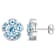 3.50ctw Sky Blue Topaz Floral Stud Earrings in Sterling Silver