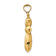 14k Yellow Gold 3D Polished Reversible Cross Pendant
