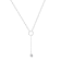 Round White Topaz Rhodium Over Sterling Silver Dainty Necklace, 0.30ct