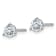 Rhodium Over 14K White Gold 1/2ct. 4.0mm Round G H I True Light
Moissanite Earrings