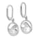 Rhodium Over Sterling Silver Crystal Whitecap Wave Dangle Earrings