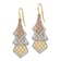 14k Tri-color Gold Diamond-Cut and Polished Filigree Dangle Earrings