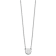 Rhodium Over Sterling Silver Tiny Circle Block Letter B  Initial Necklace