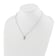 Rhodium Over 14K White Gold Lab Grown Diamond Cross Pendant Necklace