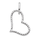 Rhodium Over 14k White Gold Diamond Heart Pendant